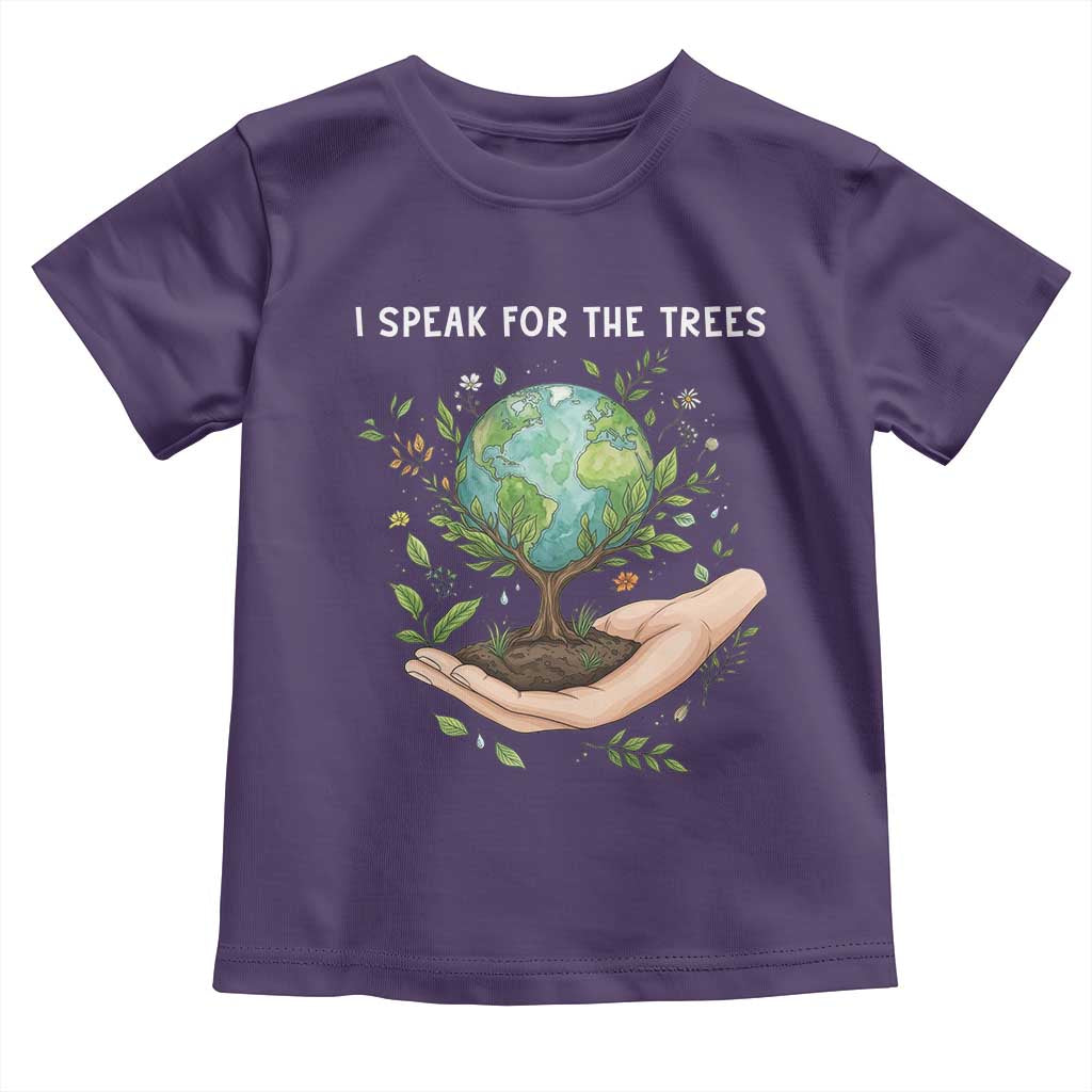 I Speak For The Trees Toddler T Shirt Earth Day Awareness TS14 Purple Print Your Wear