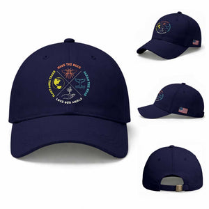 Earth Day Awareness Baseball Cap Save The Bees Plant More Trees Clean The Seas Titties TS14 Baseball Cap Universal Fit Dark Blue Print Your Wear