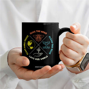 Earth Day Awareness Coffee Mug Save The Bees Plant More Trees Clean The Seas Titties TS14 Print Your Wear