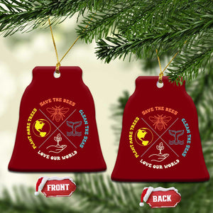 Earth Day Awareness Ceramic Ornament Save The Bees Plant More Trees Clean The Seas Titties TS14 Print Your Wear