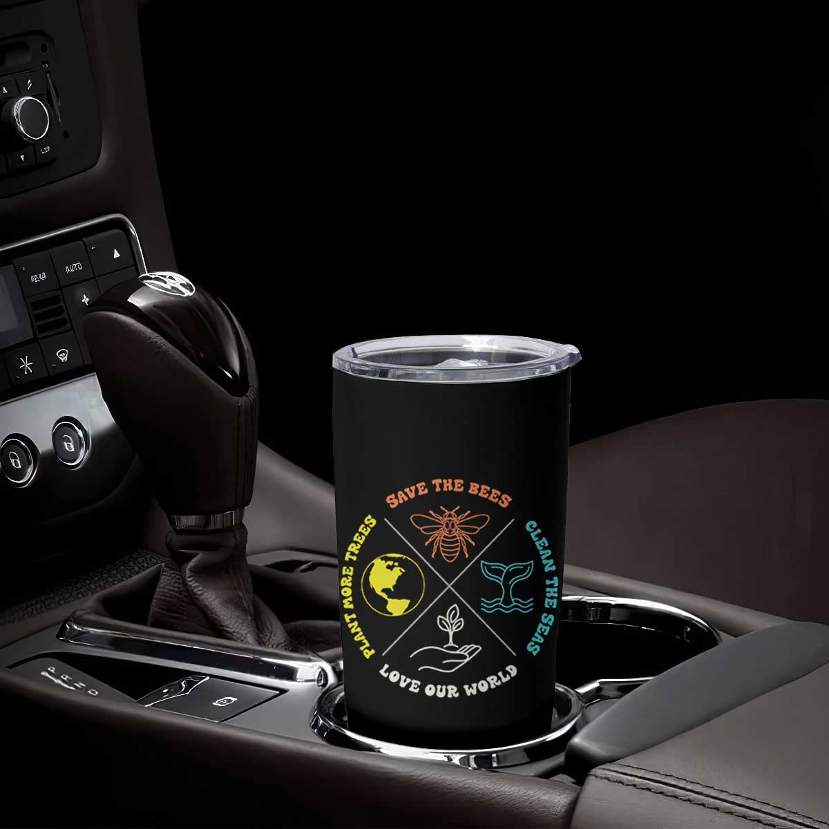 Earth Day Awareness Tumbler Cup Save The Bees Plant More Trees Clean The Seas Titties TS14 Print Your Wear