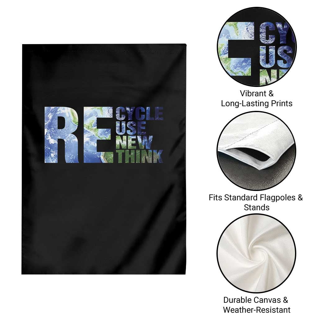 Earth Day Garden Flag Recycle Reuse Renew Rethink TS14 Print Your Wear