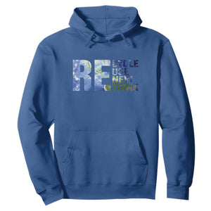 Earth Day Hoodie Recycle Reuse Renew Rethink TS14 Royal Blue Print Your Wear