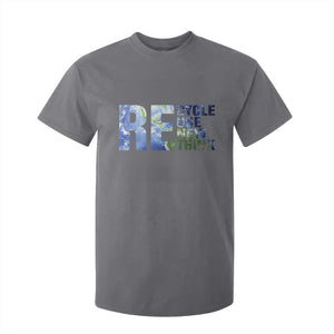Earth Day T Shirt For Kid Recycle Reuse Renew Rethink TS14 Charcoal Print Your Wear