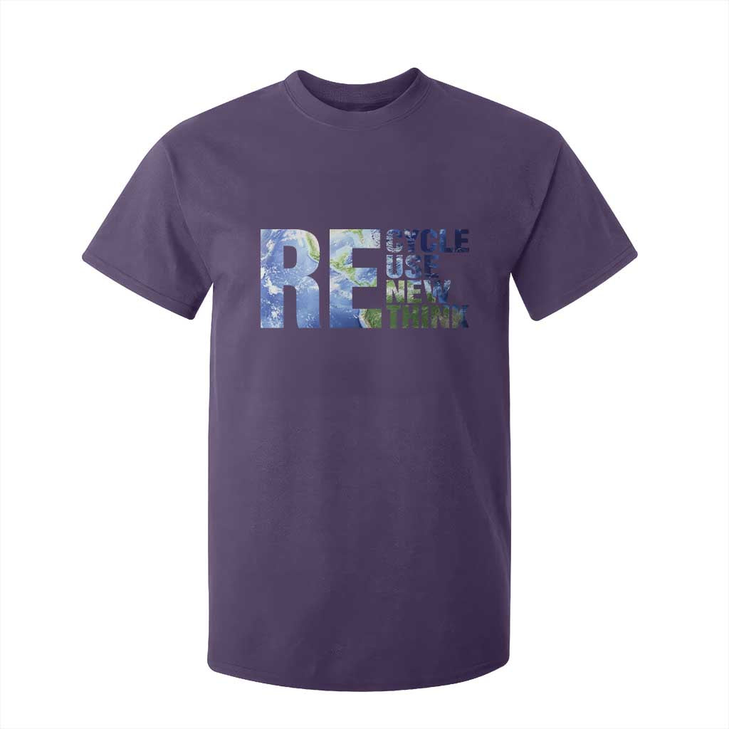 Earth Day T Shirt For Kid Recycle Reuse Renew Rethink TS14 Purple Print Your Wear