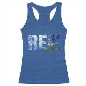 Earth Day Racerback Tank Top Recycle Reuse Renew Rethink TS14 Royal Blue Print Your Wear