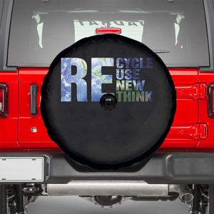 Earth Day Spare Tire Cover Recycle Reuse Renew Rethink TS14 Black Print Your Wear