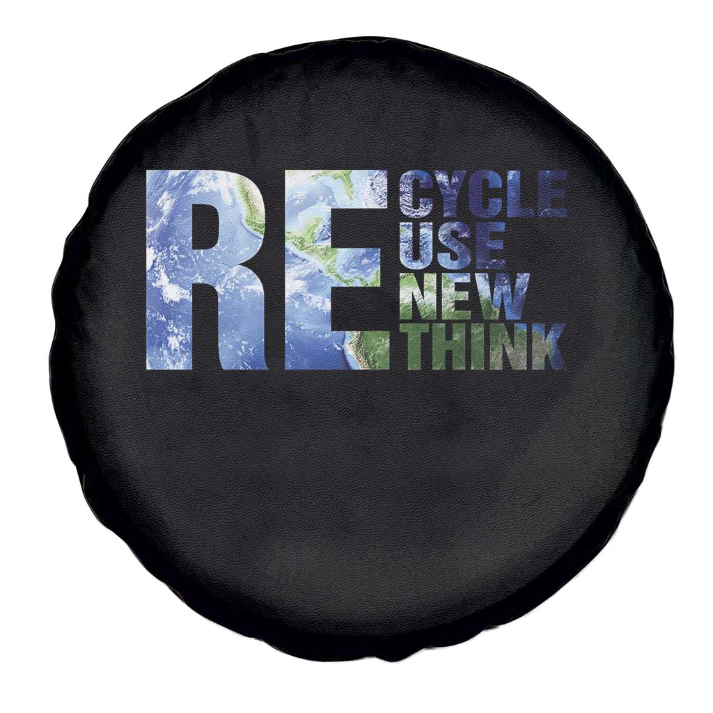 Earth Day Spare Tire Cover Recycle Reuse Renew Rethink TS14 Print Your Wear