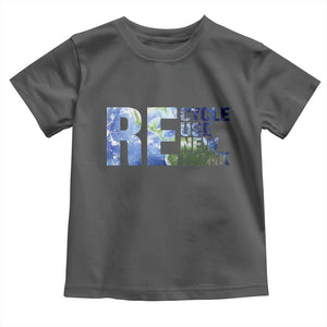 Earth Day Toddler T Shirt Recycle Reuse Renew Rethink TS14 Dark Heather Print Your Wear