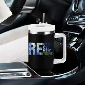 Earth Day Tumbler With Handle Recycle Reuse Renew Rethink TS14 Print Your Wear