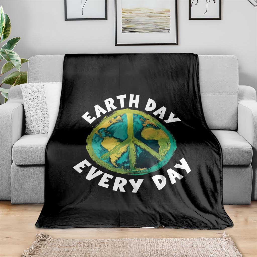 Earth Day Everyday Throw Blanket Peace Sign Nature Lover TS14 Print Your Wear