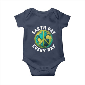 Earth Day Everyday Baby Onesie Peace Sign Nature Lover TS14 Navy Print Your Wear