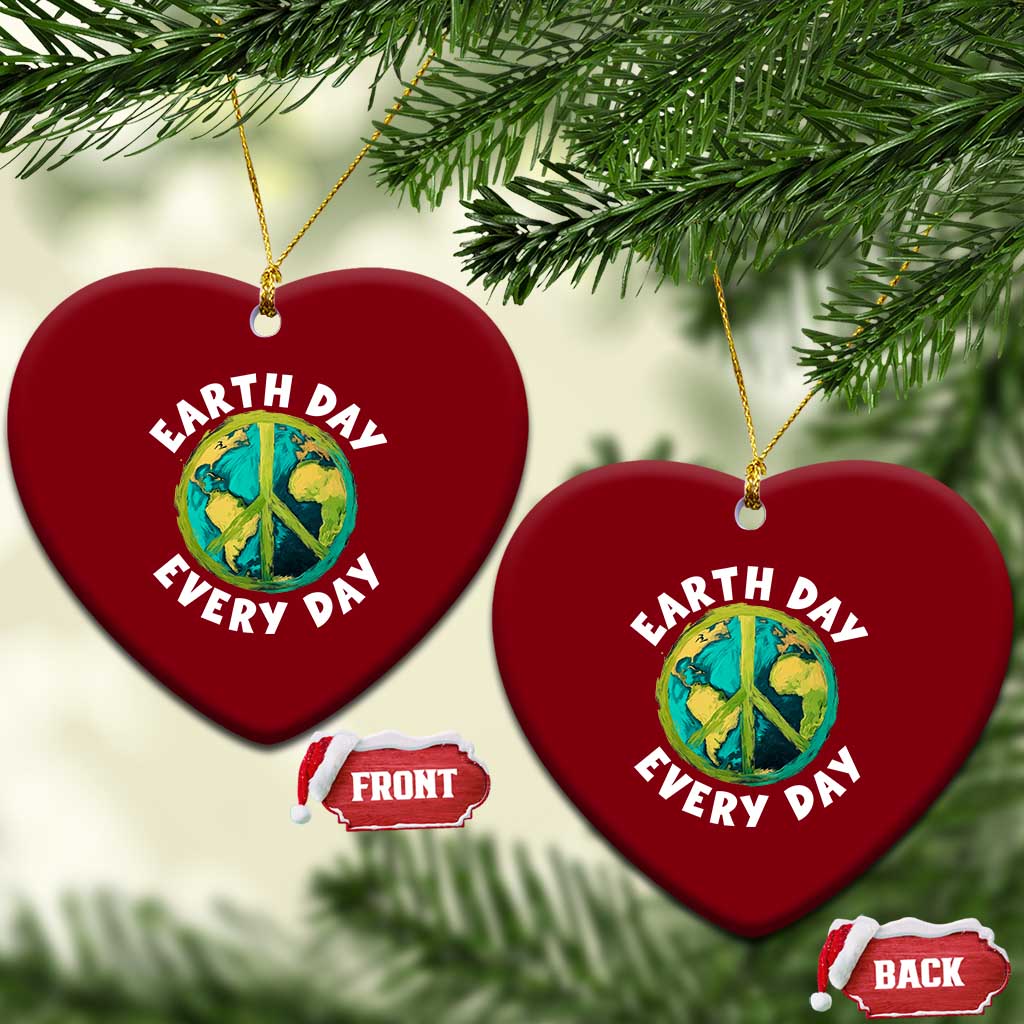 Earth Day Everyday Ceramic Ornament Peace Sign Nature Lover TS14 Print Your Wear