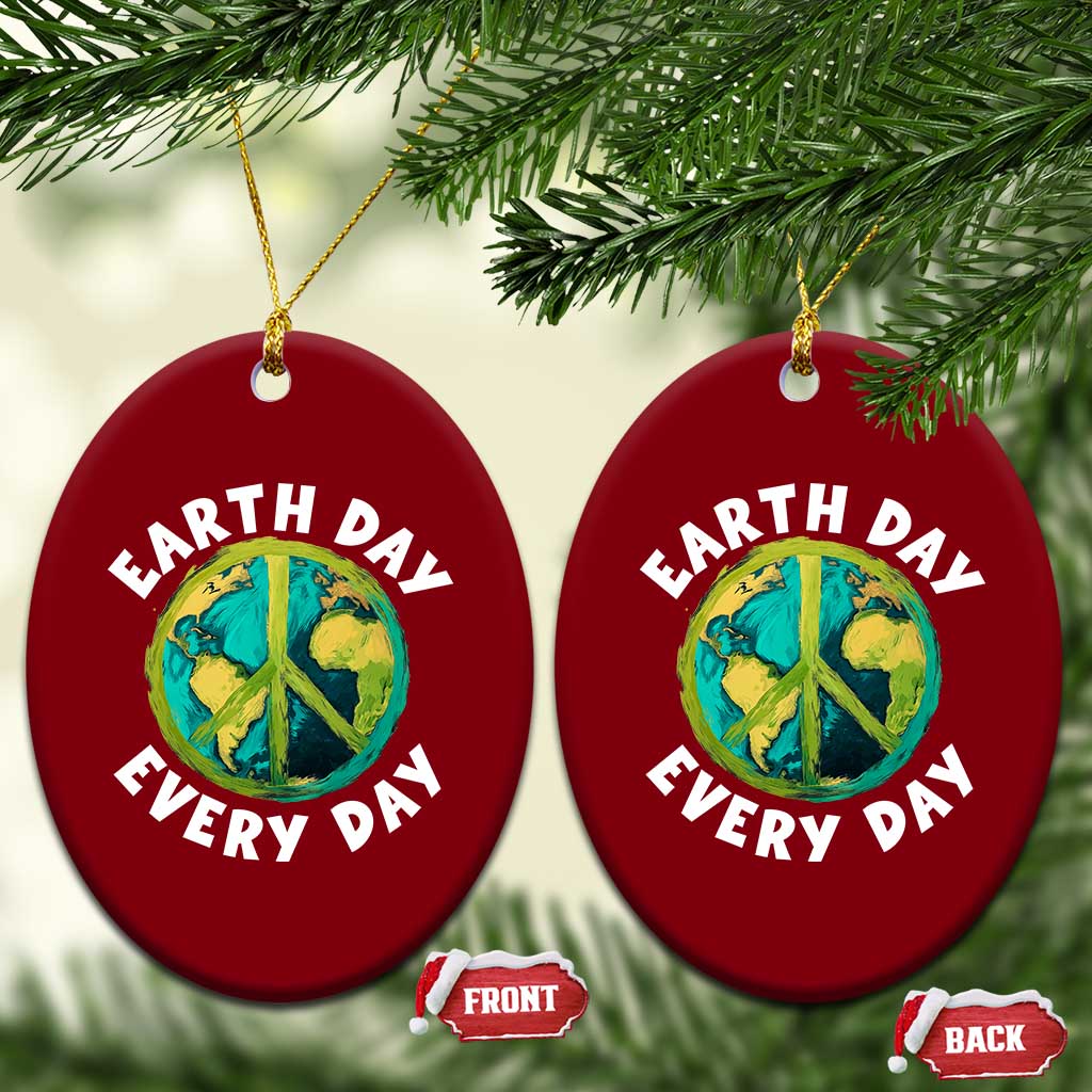 Earth Day Everyday Ceramic Ornament Peace Sign Nature Lover TS14 Print Your Wear