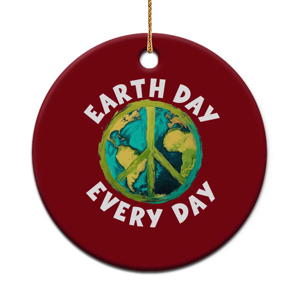 Earth Day Everyday Ceramic Ornament Peace Sign Nature Lover TS14 1pc Red Print Your Wear