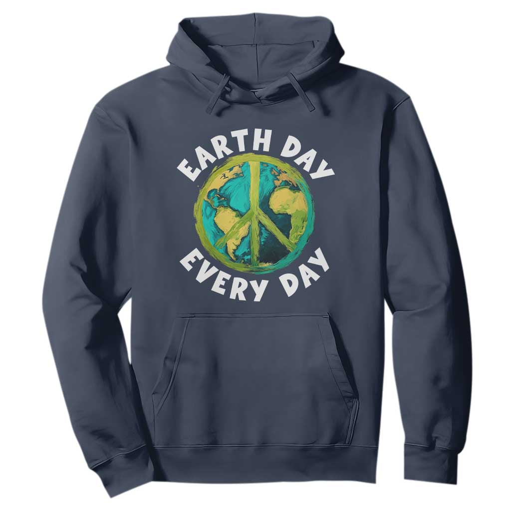 Earth Day Everyday Hoodie Peace Sign Nature Lover TS14 Navy Print Your Wear