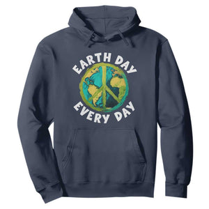 Earth Day Everyday Hoodie Peace Sign Nature Lover TS14 Navy Print Your Wear