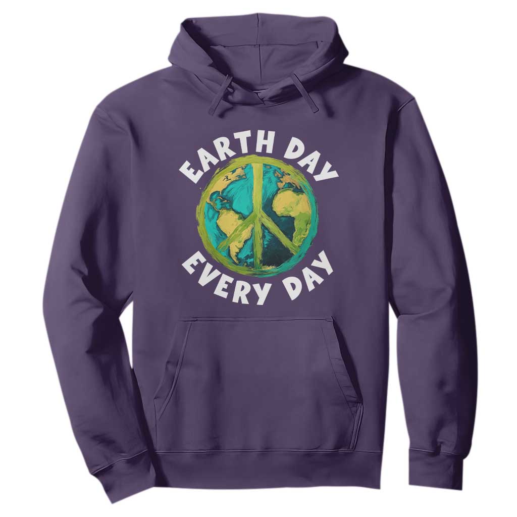 Earth Day Everyday Hoodie Peace Sign Nature Lover TS14 Purple Print Your Wear
