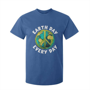 Earth Day Everyday T Shirt For Kid Peace Sign Nature Lover TS14 Royal Blue Print Your Wear