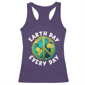 Earth Day Everyday Racerback Tank Top Peace Sign Nature Lover TS14 Purple Print Your Wear