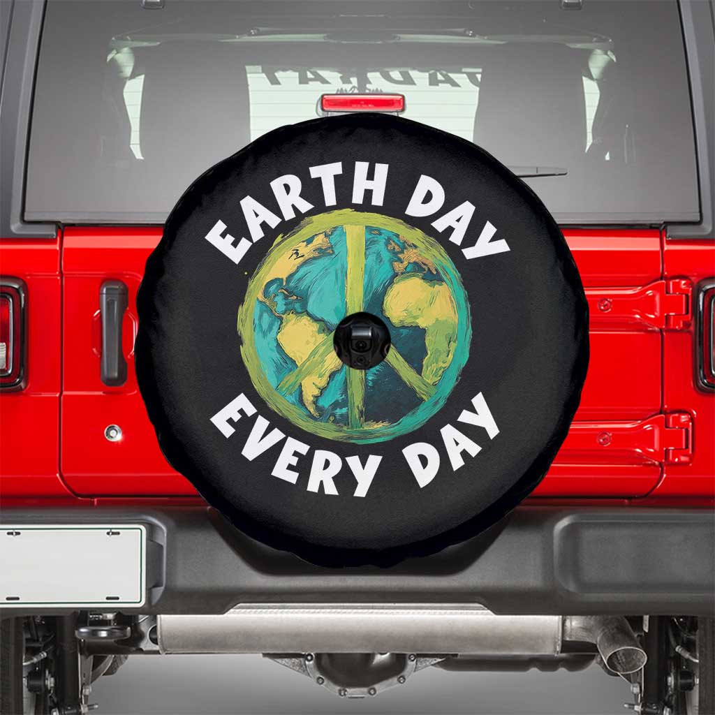 Earth Day Everyday Spare Tire Cover Peace Sign Nature Lover TS14 Black Print Your Wear