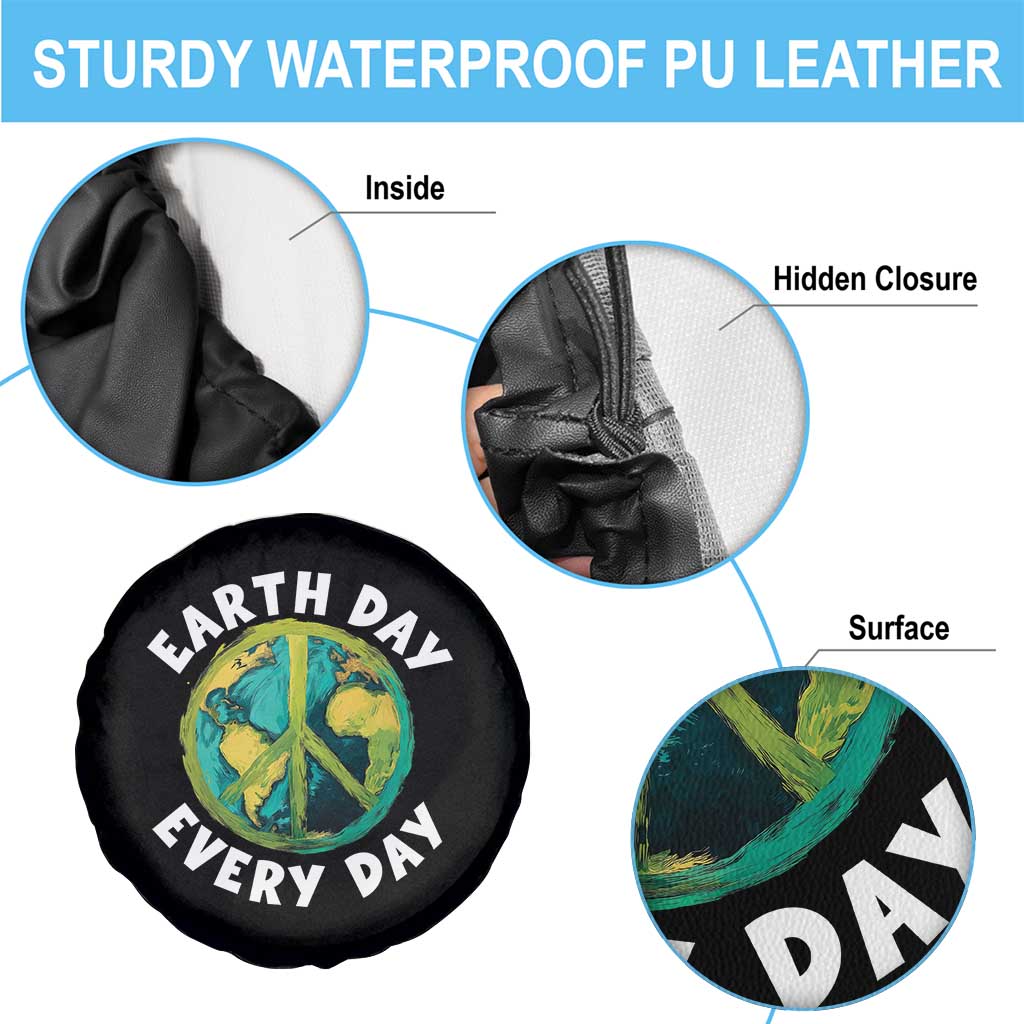 Earth Day Everyday Spare Tire Cover Peace Sign Nature Lover TS14 Print Your Wear