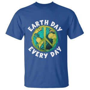 Earth Day Everyday T Shirt Peace Sign Nature Lover TS14 Royal Blue Print Your Wear