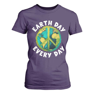 Earth Day Everyday T Shirt For Women Peace Sign Nature Lover TS14 Purple Print Your Wear