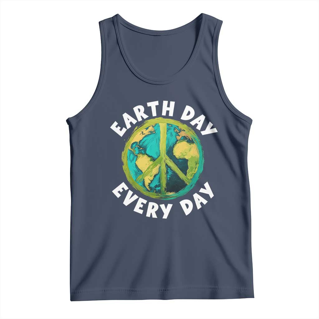 Earth Day Everyday Tank Top Peace Sign Nature Lover TS14 Navy Print Your Wear