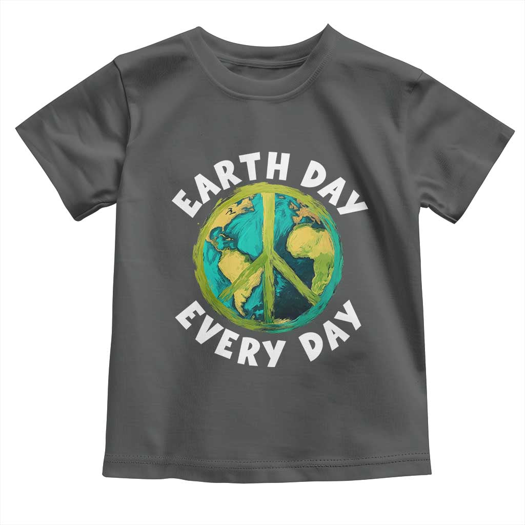 Earth Day Everyday Toddler T Shirt Peace Sign Nature Lover TS14 Dark Heather Print Your Wear