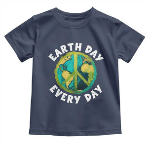 Earth Day Everyday Toddler T Shirt Peace Sign Nature Lover TS14 Navy Print Your Wear
