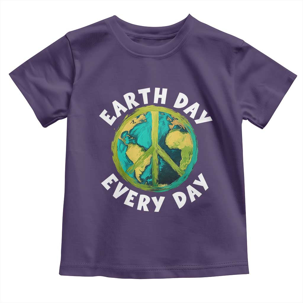 Earth Day Everyday Toddler T Shirt Peace Sign Nature Lover TS14 Purple Print Your Wear