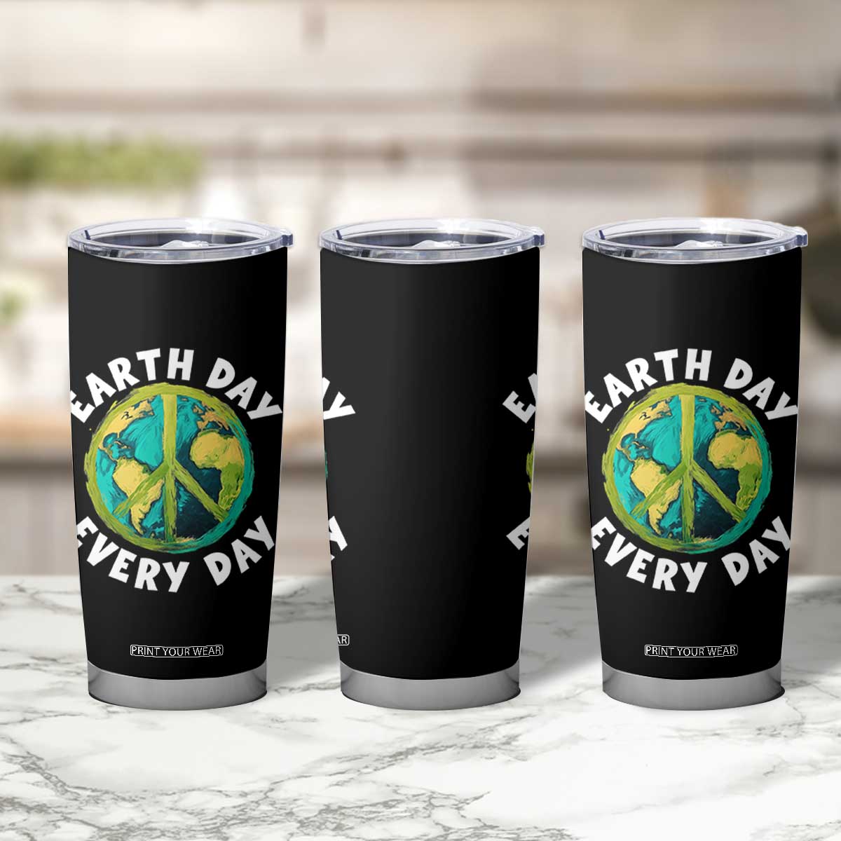 Earth Day Everyday Tumbler Cup Peace Sign Nature Lover TS14 Print Your Wear