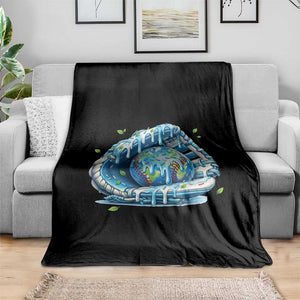 Earth Day Throw Blanket Funny Baseball Ice Cream Drip Glove Eco Friendly TS14 Print Your Wear