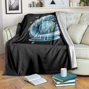 Earth Day Throw Blanket Funny Baseball Ice Cream Drip Glove Eco Friendly TS14 Print Your Wear