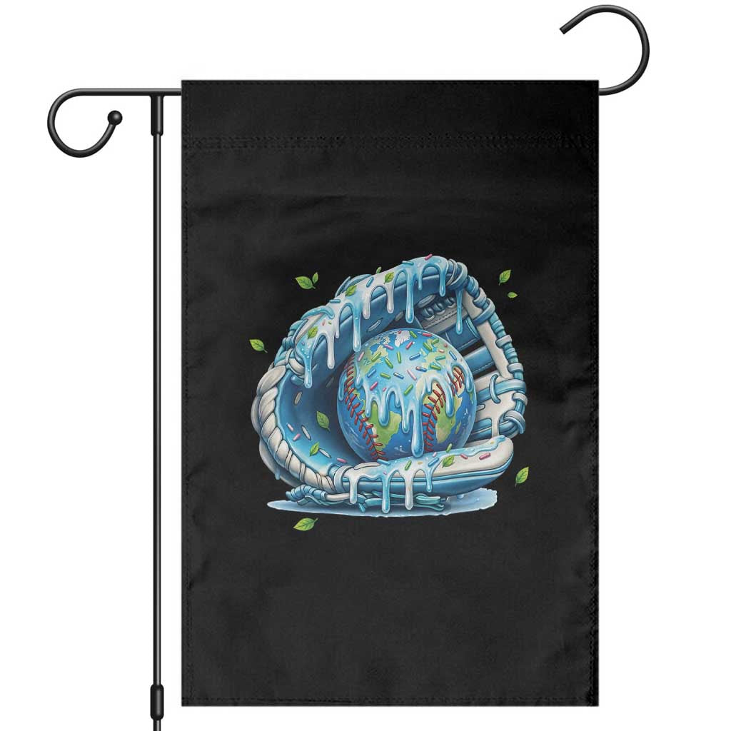 Earth Day Garden Flag Funny Baseball Ice Cream Drip Glove Eco Friendly TS14 Black Print Your Wear