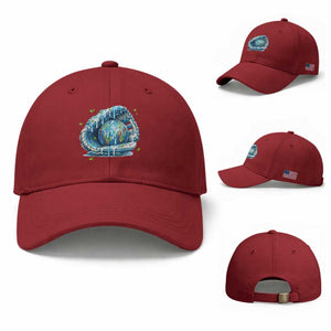 Earth Day Baseball Cap Funny Baseball Ice Cream Drip Glove Eco Friendly TS14 Baseball Cap Universal Fit Cherry Red Print Your Wear