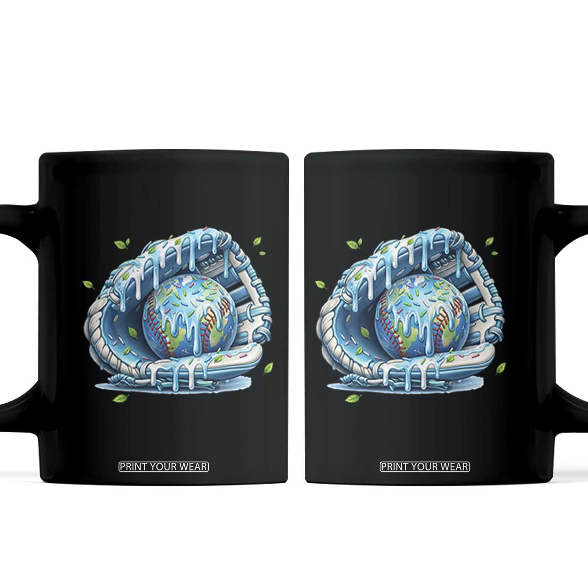Earth Day Coffee Mug Funny Baseball Ice Cream Drip Glove Eco Friendly TS14 Black Print Your Wear
