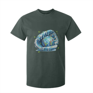 Earth Day T Shirt For Kid Funny Baseball Ice Cream Drip Glove Eco Friendly TS14 Dark Forest Green Print Your Wear