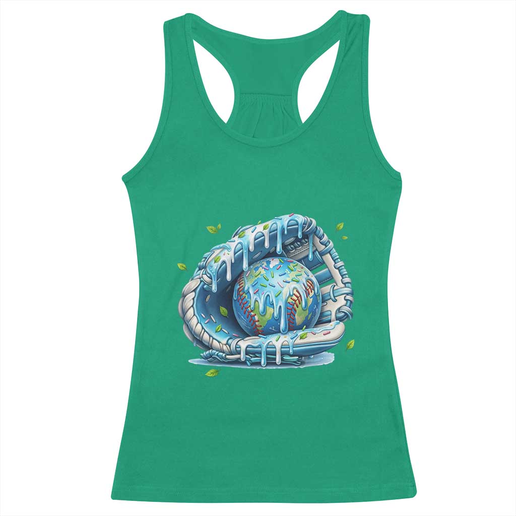 Earth Day Racerback Tank Top Funny Baseball Ice Cream Drip Glove Eco Friendly TS14 Irish Green Print Your Wear