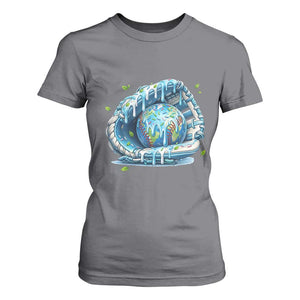 Earth Day T Shirt For Women Funny Baseball Ice Cream Drip Glove Eco Friendly TS14 Charcoal Print Your Wear