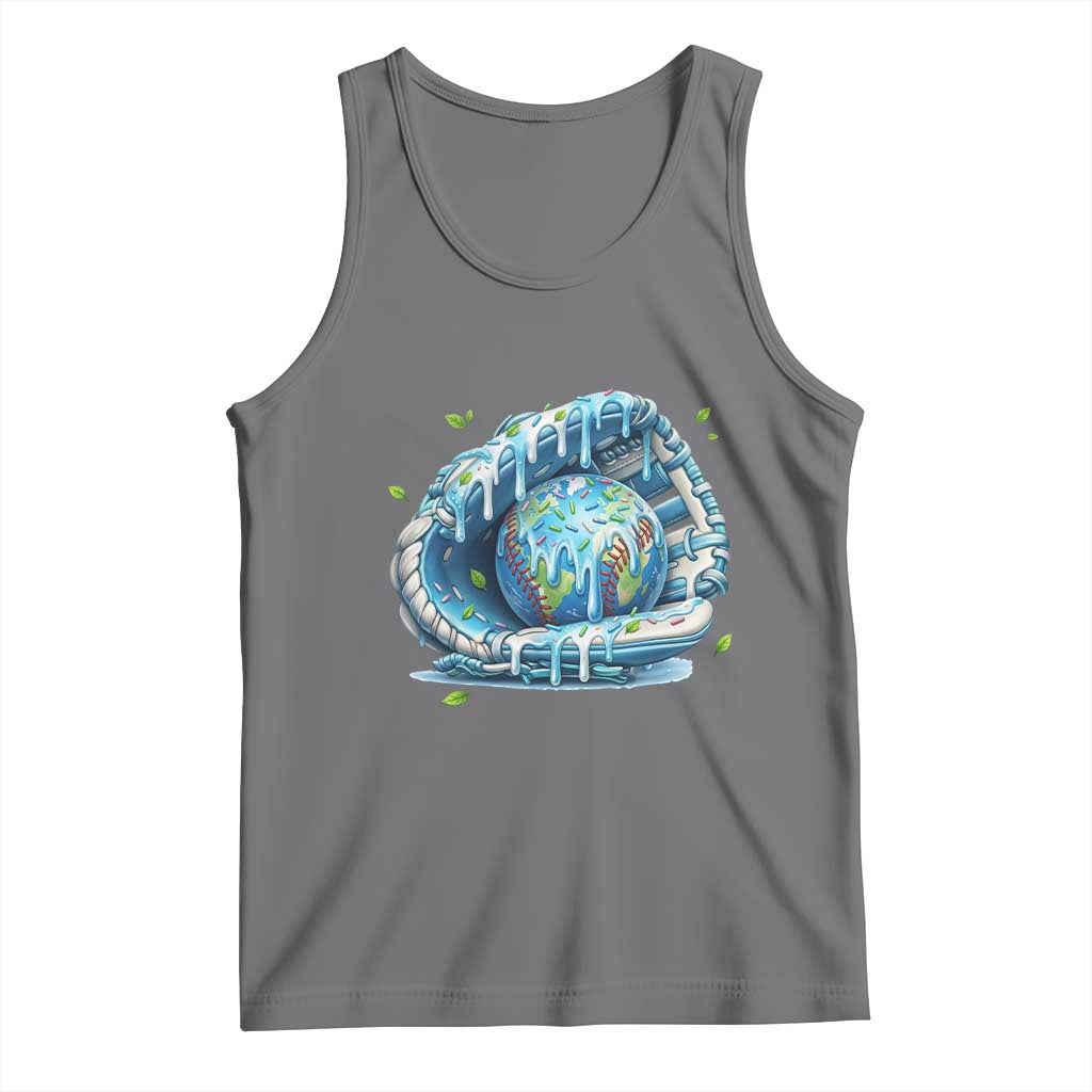 Earth Day Tank Top Funny Baseball Ice Cream Drip Glove Eco Friendly TS14 Black Heather Print Your Wear