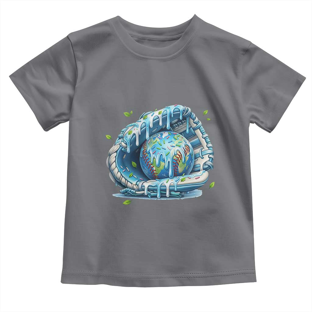 Earth Day Toddler T Shirt Funny Baseball Ice Cream Drip Glove Eco Friendly TS14 Charcoal Print Your Wear