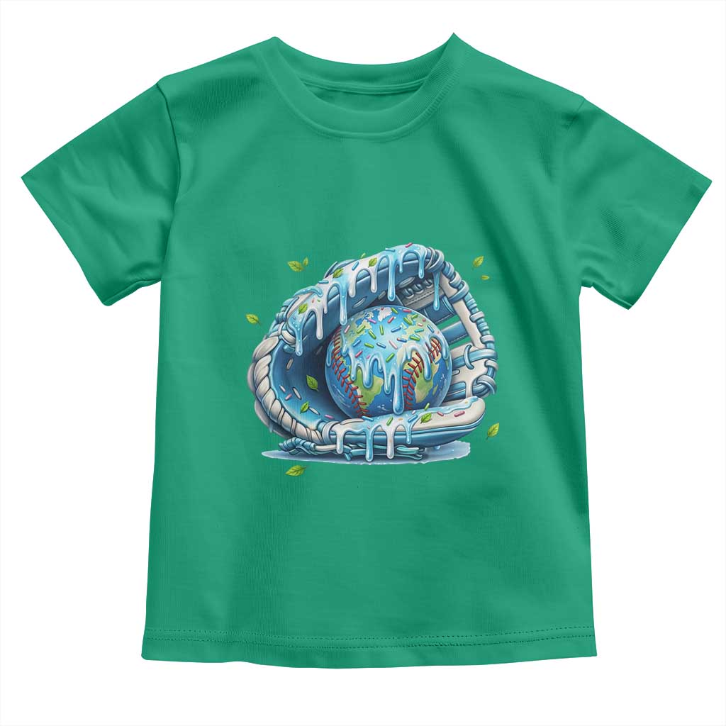 Earth Day Toddler T Shirt Funny Baseball Ice Cream Drip Glove Eco Friendly TS14 Irish Green Print Your Wear