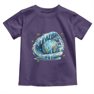 Earth Day Toddler T Shirt Funny Baseball Ice Cream Drip Glove Eco Friendly TS14 Purple Print Your Wear