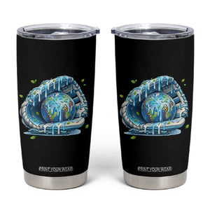 Earth Day Tumbler Cup Funny Baseball Ice Cream Drip Glove Eco Friendly TS14 Black Print Your Wear