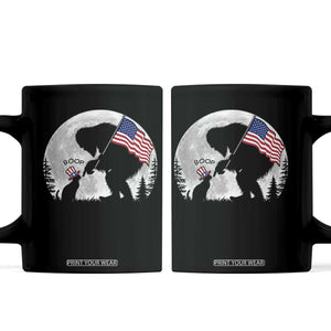 Bigfoot Boop Cat Moon Coffee Mug Funny Sasquatch Meme 4th of July TS14 Black Print Your Wear