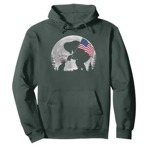 Bigfoot Boop Cat Moon Hoodie Funny Sasquatch Meme 4th of July TS14 Dark Forest Green Print Your Wear