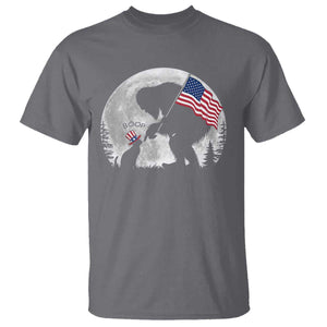 Bigfoot Boop Cat Moon T Shirt Funny Sasquatch Meme 4th of July TS14 Charcoal Print Your Wear