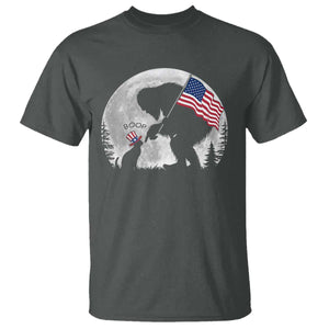 Bigfoot Boop Cat Moon T Shirt Funny Sasquatch Meme 4th of July TS14 Dark Heather Print Your Wear